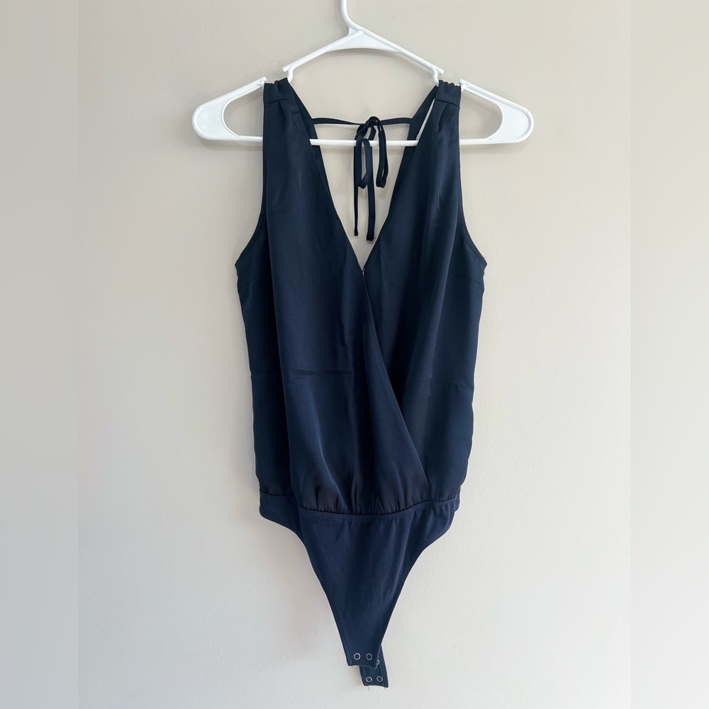 Abercrombie Navy Open Back Bodysuit